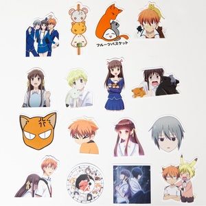 16 pcs Fruits Basket Vinyl stickers decals